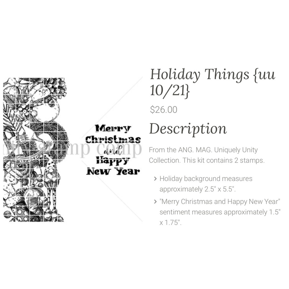 UNITY • “Holiday Things” Stamp Set - Picture 2 of 7
